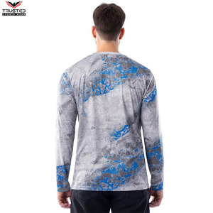 Venta al por mayor de ropa de pesca de secado rápido personalizada impermeable sublimación Ringer camisas transpirables ligeras camisas de sublimación - Product Image 3