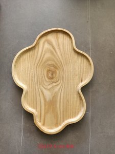 Caliente nueva bandeja de hojas de madera maciza de Acacia sala de estar fruta merienda bandejas de madera de acacia bandeja de café - Product Image 5