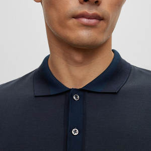 Venta caliente de alta calidad suave ligero transpirable Material diseño personalizado hombres Casual para Polo camisa de talla grande - Product Image 4