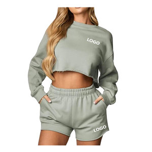 Ensemble de survêtement décontracté pour femme, col rond, tissu tricoté imprimé, longueur genou, grande taille, haute qualité, été - Product Image 1