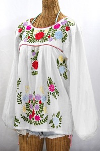 Top bordado de estilo bohemio para mujer, ropa de vacaciones, Tops de manga larga, Túnica - Product Image 4