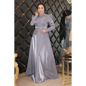 Vestido Maxi Bordado con Corsé Drapeado - Product Image 3