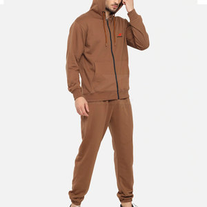 Chándales de algodón 100% transpirables de alta calidad personalizables para hombre, conjuntos de invierno transpirables de etiqueta privada, diseño propio, patrón sólido - Product Image 2