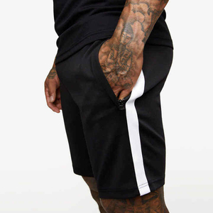 2026 New Design Wholesale Gym Wear Solid Shirt and Shorts Outdoor 2 Piece <b>Set</b> with Logo Embroidery <b>Twin</b> <b>Set</b> Black Color For Man - Product Image 6