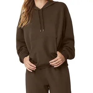 Sweat à capuche unisexe 100% coton grande taille pour femmes vente en gros de streetwear extérieur hiver pull à capuche respirant léger