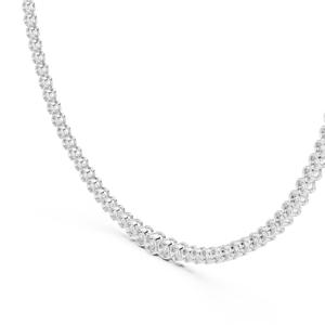 Collier tennis de luxe en or blanc massif 18 carats VDS, certifié IGI, diamant naturel HI-VSSI, serti clos, taille brillant, pour mariages - Product Image 5