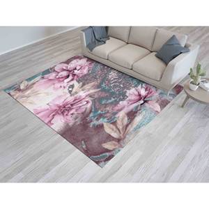Tapis imprimé avec une peinture de pivoine rose pour la décoration de la maison et du bureau, tapis doux non tissé - Product Image 1