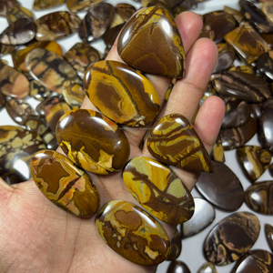 พลอย100% ทรงหลวมสไตล์ชนบทเอาท์แบ็คแจสเปอร์พลอยรูปทรงผสมขนาดฟรีไซส์สำหรับทำเครื่องประดับแจสเปอร์ - Product Image 2