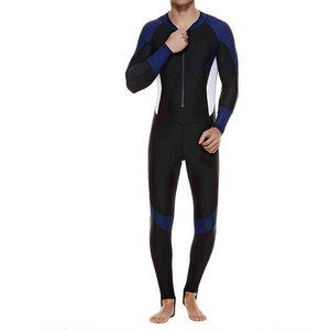 Traje de neopreno para surf y natación de una pieza para hombre con cremallera frontal de manga larga y técnicas impresas - Product Image 1