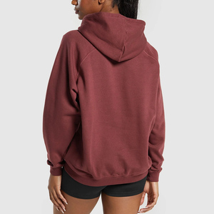 Jersey de lana de gran tamaño para Otoño e Invierno para mujer, ropa de abrigo informal, Sudadera con capucha lisa de talla grande - Product Image 5