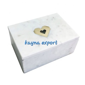 Boîte de rangement décorative de luxe en marbre MDF imprimé de fantaisie Design nouvellement décoratif Boîte de rangement fantaisie faite à la main - Product Image 5