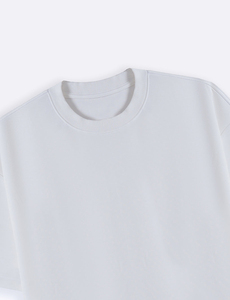 T-shirt pour homme en coton 100% à col rond et manches courtes, coupe classique, couleur unie, vêtement décontracté, jersey tricoté, teinture unie - Product Image 6