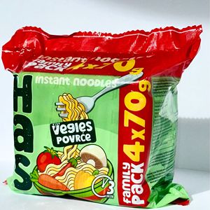 บะหมี่กึ่งสำเร็จรูปรสผัก แพ็คครอบครัว 4x70 กรัม แป้งสาลี ปรุงสุกเร็ว 3 นาที ฮาลาล ได้รับการรับรองมาตรฐาน HACCP และ ISO ไขมัน 18% - Product Image 6