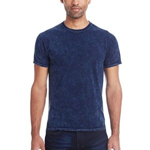 T-shirts de streetwear oversize pour hommes délavés à l'acide avec sonnerie Broderie de logo personnalisé Vêtements délavés graphiques 100% coton - Product Image 1