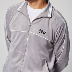 Survêtements de jogging 2 pièces en velours léger pour homme, grande taille, avec logo personnalisé, pantalon de jogging respirant, hiver - Product Image 4