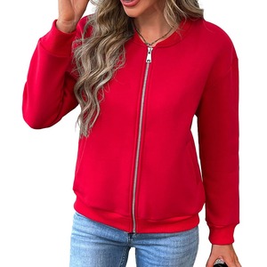 Nueva chaqueta de bombardero de mujer de Color liso de estilo de invierno, chaqueta de bombardero de mujer Lisa ajustada hecha en Pakistán - Product Image 3