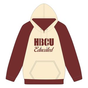 Sweat à capuche à manches raglan neutre, éducation HBCU, broderie en chenille, sororité grecque Delta Divine Nine, mode universitaire - Product Image 2