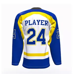 Nouveau design populaire, maillot de hockey sur glace uni, meilleure qualité, nouveau design, uniforme de hockey sur glace pour jeunes, faible MOQ - Product Image 5