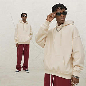 High Quality Custom Blank French Terry Sweatshirt <b>Hoodies</b> for Men Streetwear <b>Oversized</b> Drop Shoulder <b>Hoodies</b> for Factory - Product Image 6