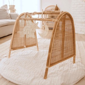 Gimnasio de juegos de ratán hecho a mano, accesorio para bebés recién nacidos, mejor precio, gimnasio de juegos natural, tapetes de juego para bebés - Product Image 4