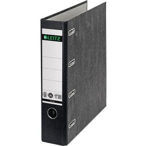 Carpeta Doble Leitz de 75 mm, 2x DIN A5 Horizontal, 4 Clips, Cartón Gris Reciclado, Color Mármol Negro - Product Image 1
