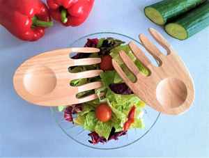 Vaisselle en bois de qualité unique, cuillères à servir à la main, vaisselle de restaurant, service de salade, utilisation classique pour la vente - Product Image 4