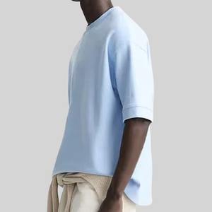 Camiseta de manga corta para hombre, informal, de secado rápido, transpirable, ecológica, mezcla de poliéster y algodón, ropa cómoda de verano para parejas - Product Image 4