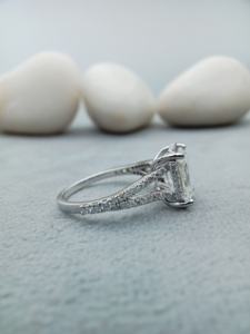 Bague de mariage en argent sterling 925 blanc certifié 14K 3 carats diamant de laboratoire classique or 18K ensemble de bijoux fins cadeaux fêtes - Product Image 3