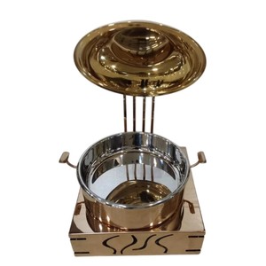 Recipiente para Calentar Alimentos con Base, Diseño Dorado en Relieve, para Buffet, Hotel, Restaurante, Equipo de Catering - Product Image 6