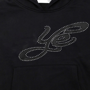 เสื้อฮู้ดผู้ชายขายดีสำหรับฤดูหนาว แบบสวมหัว ลายเรียบ คุณภาพสูง ทรงโอเวอร์ไซส์ ผ้าทนทาน ประดับด้วยคริสตัล - Product Image 4