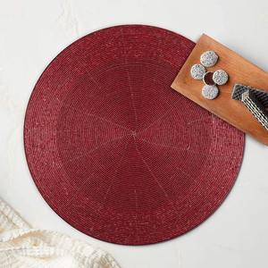 Most Trending Luxury Hand Embroidered Eco-Friendly Customizable Beaded Coaster Dinnerware <b>Placemats</b> High Quality Solid Pattern - Product Image 5