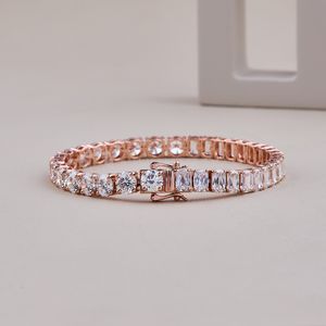 Exquisita pulsera de tenis de diamante cultivado en laboratorio redondo ovalado 20.0Ct en 10K 14K 18K línea de oro sólido pulsera de diamantes regalo para ella - Product Image 3