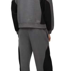 Ensemble de survêtement décontracté unisexe deux pièces, jogging d'hiver imprimé avec patchwork de strass, streetwear, survêtement 100% coton écologique - Product Image 6