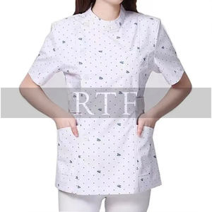 ชุดยูนิฟอร์มทางการแพทย์คอวีแขนสั้นพิมพ์ลายคริสมาสต์ผ้าคอตตอนใส่ได้ทั้งชายและหญิง100% - Product Image 2