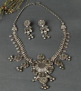 Ensemble de bijoux pour femme en argent antique oxydé pour cadeau de mariage pour elle - Product Image 2