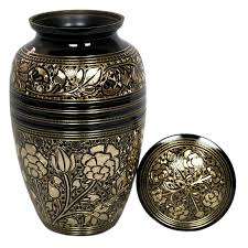 Fancy Decorative Cremation Urns Brass Aluminium Iron Keepsake Urn Pots Handmade Funeral <b>Box</b> Handmade High Quality Urn - Product Image 6