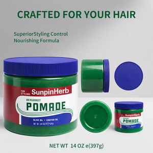 Pomada de Bergamota Orgánica con Aceite de Oliva y Aceite de Ricino - Protección Térmica Hipoalergénica para Peinado de Cabello Natural Seco y Grueso - Product Image 3