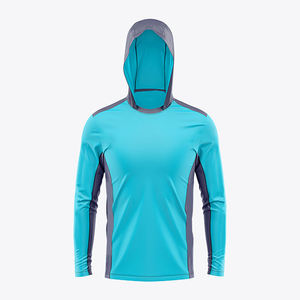 Protection solaire manches longues 100% Polyester Spandex séchage rapide respirant chemise à capuche SPF 50 + chemises de pêche vêtements de sport - Product Image 2