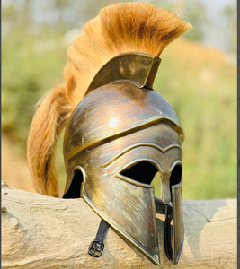 Casque de guerrier Spartan tendance pour déguisement médiéval, cosplay, style grec, Sparte, Romain antique, acier corinthien - Product Image 1