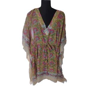 Maxi vestidos maxi de algodón indio sin mangas con estampado de bloques para mujer KFCS184 Maxi vestido de verano de algodón 100% diseñador de ropa orgánica - Product Image 4