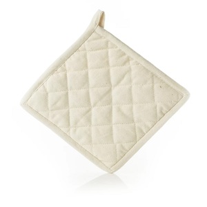 Kitchen Heat Resistant 100% organic Cotton Pot Holder for Kitchen Cooking & <b>Baking</b> Barbecue GOTS certificate double layer mitts - Product Image 1