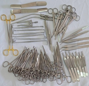 Juego de Instrumentos Quirúrgicos para Cirugía Plástica, 72 Piezas, Kit de Acero Inoxidable, Manual, Metálico, Esterilizado, Suministros Médicos para Mascotas - Product Image 3