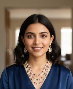 High Quality Fashion Royal Ruby Cascade Stone Necklace and Earrings Set for Evening <b>Dresses</b> and Events for Wholesale Supply - Product Image 3