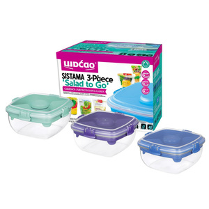 SISTEMA 3-Piece 'Salad to Go' Click <b>Box</b> <b>Lunch</b> Set <b>Pack</b> Size 4 - Product Image 2