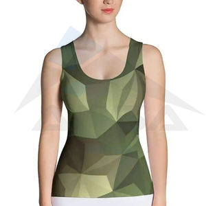 2024 alta calidad mujeres Allover sublimación camiseta sin mangas nuevo estilo sin mangas mujeres camiseta sin mangas gimnasio camiseta sin mangas para mujeres - Product Image 4