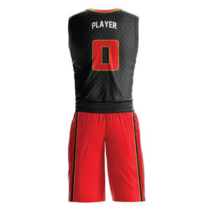 Ensemble de maillots de basket-ball réversibles sublimés respirants à séchage rapide en polyester 100% de haute qualité, logo personnalisé 'USA Men' Plus - Product Image 2