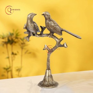 Ornements décoratifs dorés de style moderne Statues en forme de petits oiseaux pour la décoration intérieure en laiton et métal pour le salon, la chambre et le bureau - Product Image 6