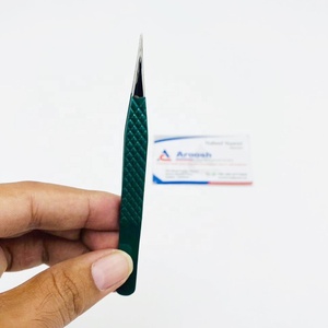 แหนบแยกสีเขียวแบบแข็งสแตนเลสยึดจับเพชรแหนบปลายแหลมทนทาน - Product Image 1