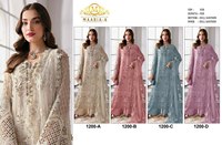 Ensemble trois pièces de style culturel punjabi, spécial festif, avec broderie miroir, coupe droite, bordure, en résille et fourrure, réversible, anti-humidité, pour soirée