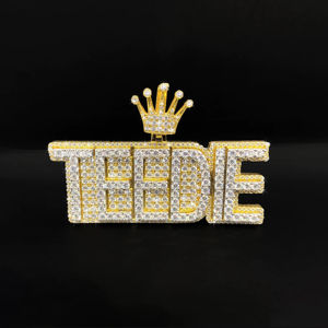 Pendentif unisexe personnalisé moderne hip-hop en acier inoxydable avec diamants CZ glacés - Product Image 1